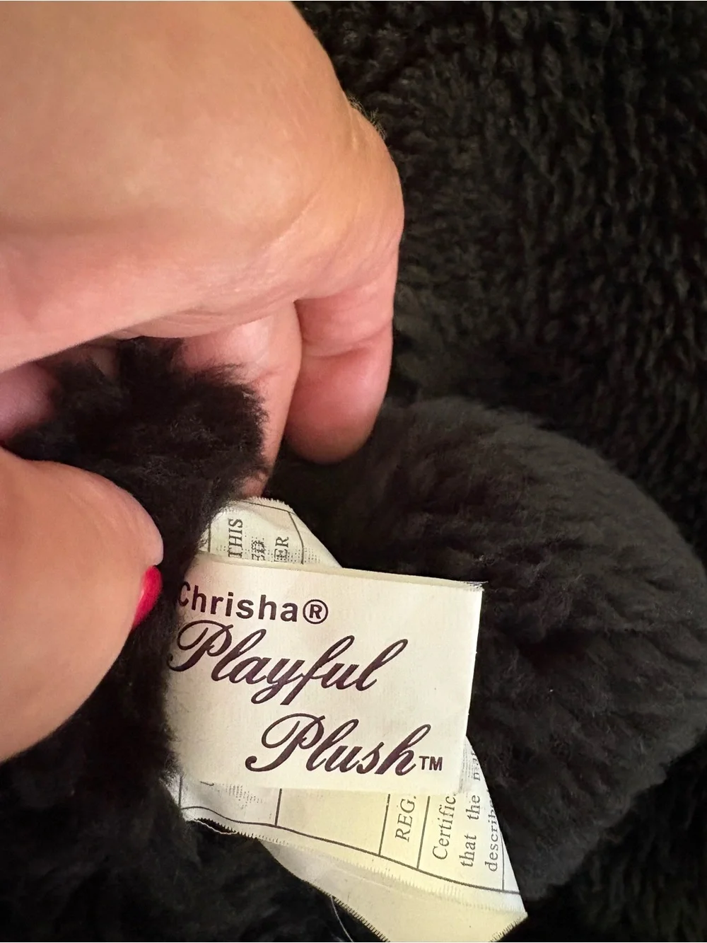 Charisha Playful Plush his back